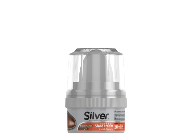 SILVER INSTANT SHINE SHOE CREAM BROWN 50ML