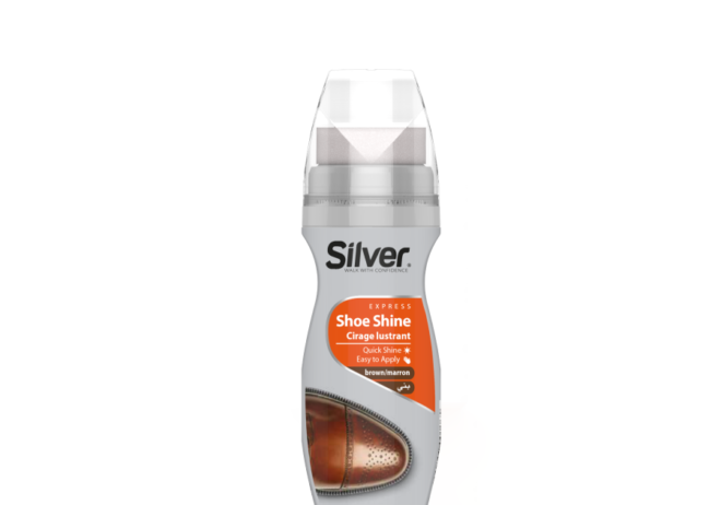 SILVER LIQUID INSTANT SHOE SHINE BROWN 75ML