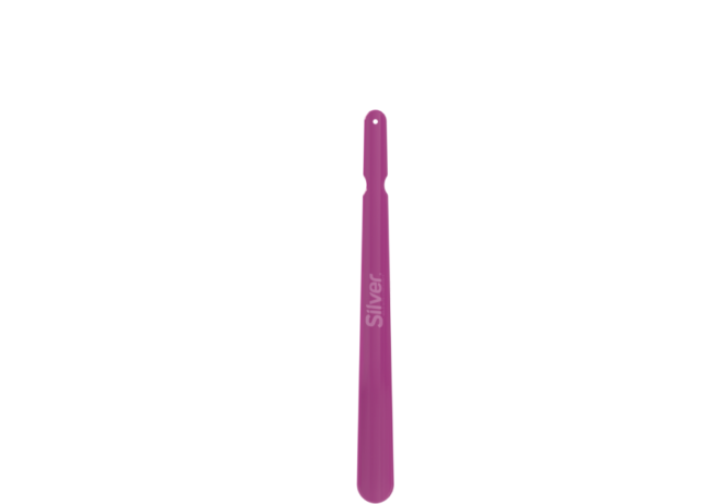 SILVER PLASTIC SHOE HORN