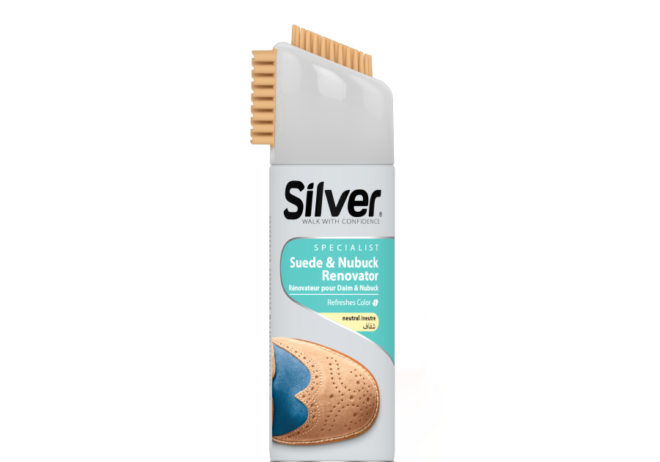 SILVER SUEDE & NUBUCK RENOVATOR WITH BRUSH CAP NEUTRAL - 200ML