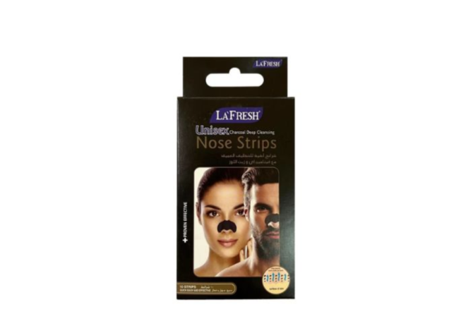 LA'FRESH UNISEX CHARCOL DEEP CLEANSING NOSE STRIPS 10 STRIPS