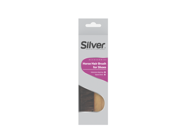 Silver Horsehair Brush