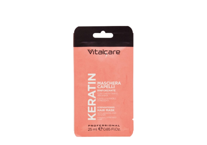 VITALCARE KERATIN MASCHERA MONODOSE STRENGHTENING HAIR MASK - 25 ML